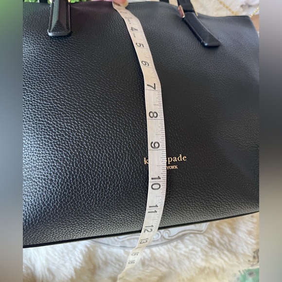 RESERVED FOR @michellyma Kate spade black pebble grain leather top tote preowned - Picture 6 of 16